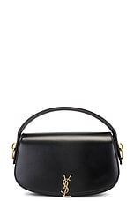 Saint Laurent New Bascule Crossbody Bag in Nero, view 3, click to view large image.