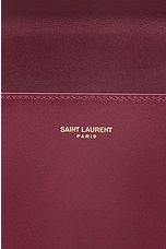 Saint Laurent Mini Cassandra Top Handle Bag in Dark Bordeaux, view 7, click to view large image.