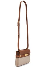 Saint Laurent Mini Manhattan Crossbody Bag in Desert Dust & Brick, view 4, click to view large image.