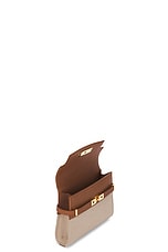 Saint Laurent Mini Manhattan Crossbody Bag in Desert Dust & Brick, view 5, click to view large image.