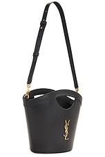 Saint Laurent Mini Shopping Bag in Nero, view 4, click to view large image.