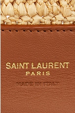 Saint Laurent Gaby Zipped Pouch Chain Bag in Naturel & Brick, view 5, click to view large image.