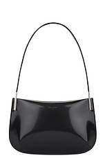 Saint Laurent Mini Flat Shoulder Bag in Nero, view 1, click to view large image.