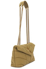 Saint Laurent Toy Puffer Bag in Fir Green, view 4, click to view large image.