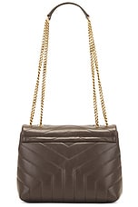 Saint Laurent Small Loulou Chain Bag in Light Musk, view 3, click to view large image.