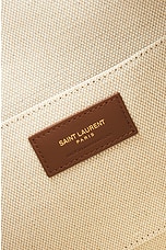 Saint Laurent Large Envelope Pouch in Naturale & Brick, view 5, click to view large image.