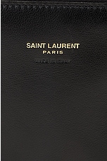 Saint Laurent Small Le 5 A 7 Supple Shoulder Bag in Spotted, Choco, & Nero, view 6, click to view large image.