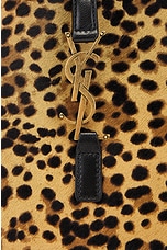 Saint Laurent Small Le 5 A 7 Supple Shoulder Bag in Spotted, Choco, & Nero, view 7, click to view large image.