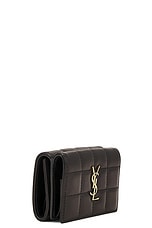 Saint Laurent Tiny Origami Wallet in Nero, view 3, click to view large image.