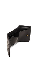 Saint Laurent Tiny Origami Wallet in Nero, view 4, click to view large image.