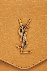 Saint Laurent Large Envelope Pouch in Dark Sun, view 7, click to view large image.