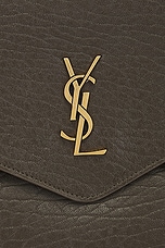 Saint Laurent Large Envelope Pouch in Light Musk, view 7, click to view large image.