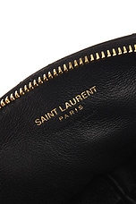 Saint Laurent Sade Triangle Coin Purse in Nero, view 6, click to view large image.