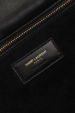 Saint Laurent Bea Tote Bag in Manto Naturale & Nero, view 6, click to view large image.