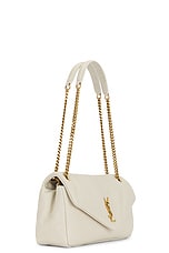 Saint Laurent Medium Calypso Chain Bag in Crema Soft, view 5, click to view large image.