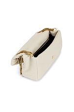 Saint Laurent Medium Calypso Chain Bag in Crema Soft, view 6, click to view large image.