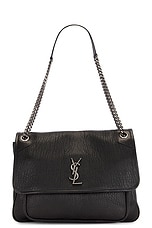 Saint Laurent Large Niki Chain Bag in Nero, view 1, click to view large image.