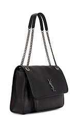 Saint Laurent Large Niki Chain Bag in Nero, view 3, click to view large image.