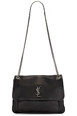 Saint Laurent Large Niki Chain Bag in Nero, view 5, click to view large image.