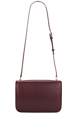 Saint Laurent Le Carre Satchel Bag in Hot Wine, view 3, click to view large image.