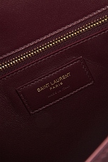 Saint Laurent Le Carre Satchel Bag in Hot Wine, view 6, click to view large image.