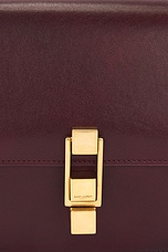 Saint Laurent Le Carre Satchel Bag in Hot Wine, view 7, click to view large image.