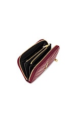 Saint Laurent Coin Card Wallet in New Dark Bordeaux, view 4, click to view large image.