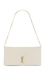 Saint Laurent 746670Y15008030 関税送料込 Saint Laurent Small Pouch On Chain in Crema Soft | FWRD