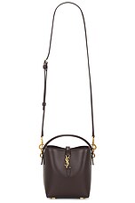 Saint Laurent Mini Le 37 Bucket Bag in Dark Sweet Chocolate | FWRD