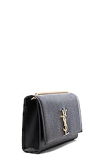 Saint Laurent Medium Monogramme Kate Chain Bag in Black, view 4, click to view large image.