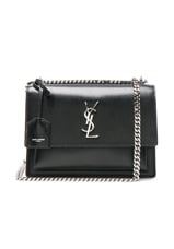 Saint Laurent Medium Monogramme Sunset Chain Bag in Black, view 1, click to view large image.