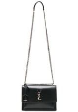 Saint Laurent Medium Monogramme Sunset Chain Bag in Black, view 6, click to view large image.