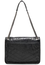 Saint Laurent Medium Niki Monogramme Chain Bag in Black, view 3, click to view large image.