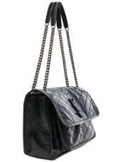 Saint Laurent Medium Niki Monogramme Chain Bag in Black, view 4, click to view large image.