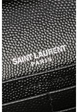 Saint Laurent Monogramme Chain Wallet Bag in Black, view 7, click to view large image.