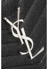 Saint Laurent Monogramme Chain Wallet Bag in Black, view 8, click to view large image.