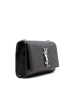 Saint Laurent Small Monogramme Kate Chain Bag in Black & Silver, view 4, click to view large image.
