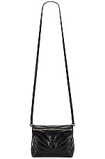 Saint Laurent Toy Strap Loulou Bag in Black & Black, view 6, click to view large image.
