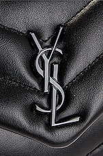 Saint Laurent Toy Strap Loulou Bag in Black & Black, view 8, click to view large image.