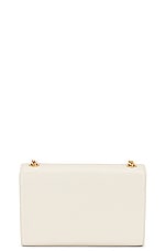 Saint Laurent Small Kate Monogramme Chain Bag in Crema Soft, view 3, click to view large image.