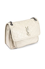 Saint Laurent Medium Niki Chain Bag in Blanc Vintage, view 4, click to view large image.