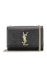 Saint Laurent Small Kate Monogramme Chain Bag in Black, view 1, click to view large image.