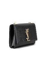 Saint Laurent Small Kate Monogramme Chain Bag in Black, view 4, click to view large image.