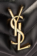 Saint Laurent Small Supple Monogramme Loulou Chain Bag in Black, view 8, click to view large image.