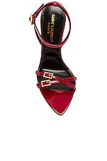 Saint Laurent Gippy 110 Sandal in Tibet Red, view 4, click to view large image.