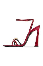 Saint Laurent Gippy 110 Sandal in Tibet Red, view 5, click to view large image.