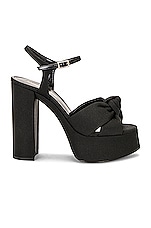 Saint Laurent Bianca 85 Sandal in Nero, view 1, click to view large image.