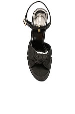 Saint Laurent Bianca 85 Sandal in Nero, view 4, click to view large image.