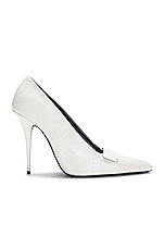 Saint Laurent Kayla 110 Heels in Blanc Optique, view 1, click to view large image.