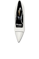 Saint Laurent Kayla 110 Heels in Blanc Optique, view 4, click to view large image.